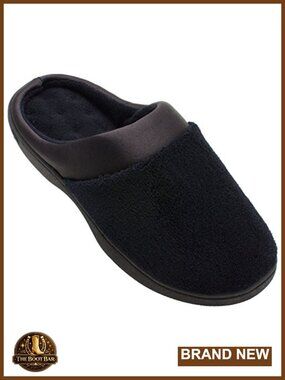 Women's Terry Satin Slip On Cushioned Slippers Memory Foam Indoor Outdoor